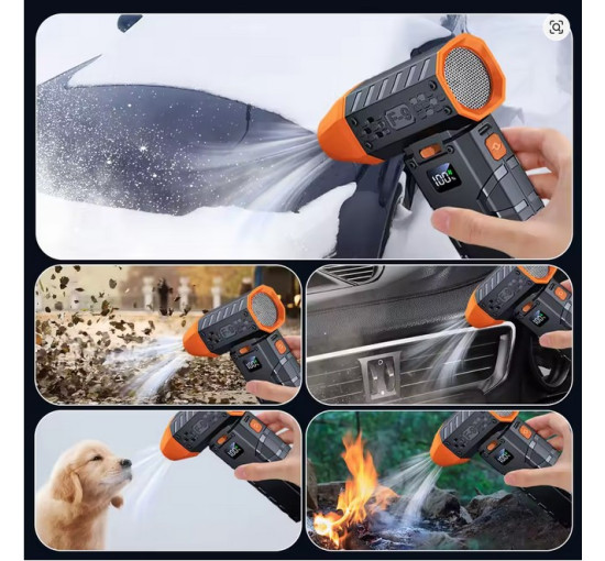 Електричний турбовентилятор Air Duster, 80000 об/хв, міні-повітродувка, плавне регулювання, портативний цифровий, для автомобіля, будинку (my-17011)