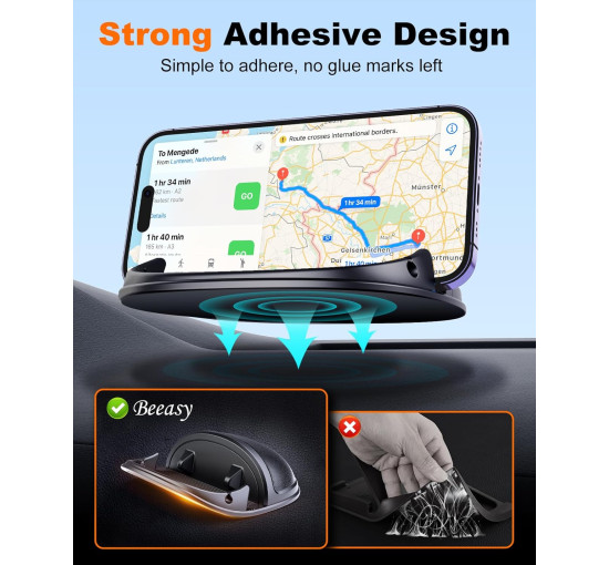 Автомобильный противоскользящий держатель для телефона Beeasy на приборную панель (my-18114)