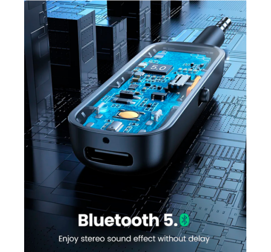 Аудиоадаптер автомобильный Ugreen CM403 2 в 1 с AUX 3.5 мм, Bluetooth 5.0 Черный (my-3139)