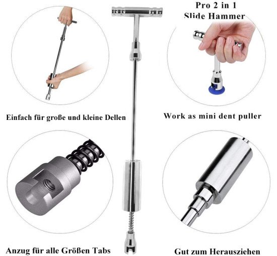 Набір для ремонту вм'ятин без фарбування та зворотний молоток Manelord XTB (my-18160)