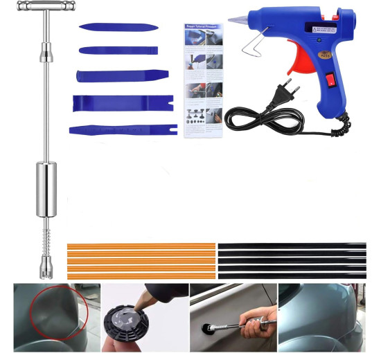 Набір для ремонту вм'ятин без фарбування та зворотний молоток Manelord XTB (my-18160) Набір для ремонту вм'ятин без фарбування та зворотний молоток Manelord XTB (my-18160)