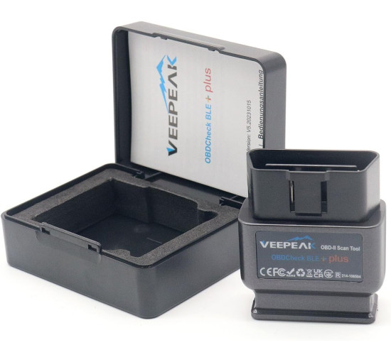 Автомобильный cканер считыватель кодов проверки двигателя Veepeak OBDCheck BLE+ Bluetooth OBDII/EOBD (my-4122)