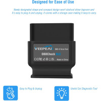 Автомобільний сканер зчитувач кодів перевірки двигуна Veepeak OBDCheck BLE Bluetooth OBD II (my-1104)