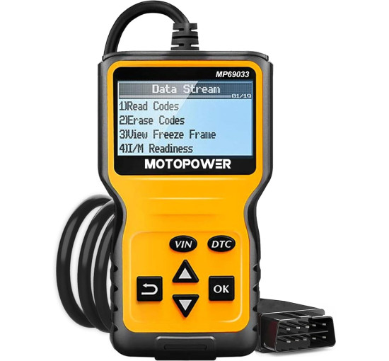 Автомобільний сканер MOTOPOWER MP69033 зчитувач кодів CAN OBD2 несправностей двигуна, жовтий (my-2065)