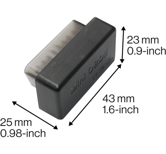 Автомобільний Bluetooth діагностичний сканер OBDII/OBD2 ATOTO AC-4450 тільки для автомобільних стереосистем Android серій A6 та S8 - сумісний із програмою Torque (my-12112)