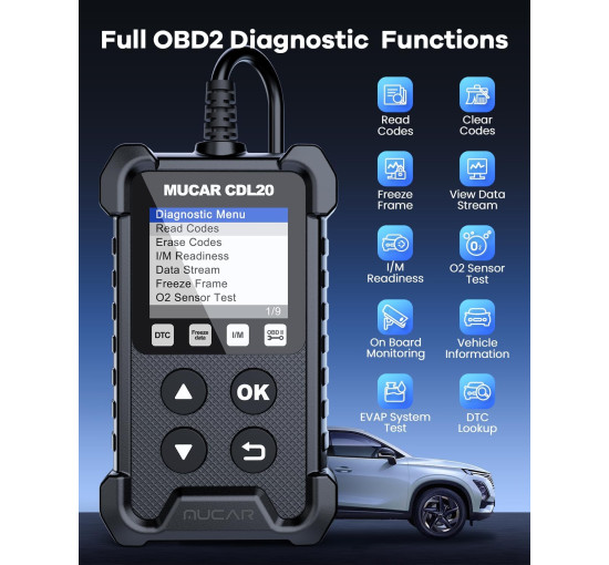 Автомобільний діагностичний сканер Mucar CDL20 OBD2 синій (my-4043)