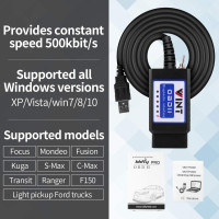 Сканер для диагностики Ford, Mazda, Lincoln и Mercury OBD 2 v Bbfly Elm327 ELMconfig USB VINT-TT55502 с MS-CAN считыватель кодов транспортных средств (my-15070)