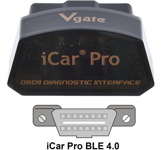 Сканер кодів несправностей OBDII Vgate iCar Pro Bluetooth 4.0 OBD2 індикатор перевірки двигуна автомобіля для iOS/Android (my-17156)