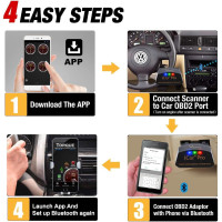 Сканер кодов неисправностей OBDII Vgate iCar Pro Bluetooth 4.0 OBD2 индикатор проверки двигателя автомобиля для iOS/Android (my-17156)
