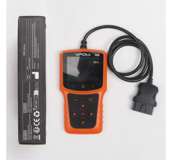 Зчитувач кодів сканера OBD2 VPOW K88 PRO для всіх автомобілів з OBDII (Orange) (my-042)