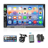 Автомобільна магнітола Podofo Car MP5 SH4AMPOD Автомагнітола із сенсорним екраном та задньою камерою (my-17242)