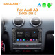 Автомобильная магнитола с беспроводной связью CarPlay, Android 12, для Audi A3 8P S3 2003-2012 RS3 Sportback с GPS-навигацией и аудиосистемой (my-17095)