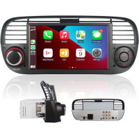 Автомобільна магнітола YZKONG H-7027 для Fiat 500 2007-2015 з бездротовим Carplay Android Car 7-дюймовим сенсорним екраном (my-17049)