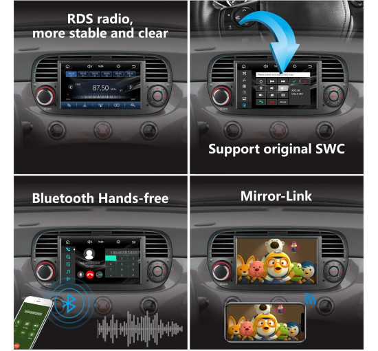 Автомобильная магнитола YZKONG ‎ H-7027 для Fiat 500 2007-2015 с беспроводным Carplay, Android Car, 7-дюймовым сенсорным экраном (my-17049)