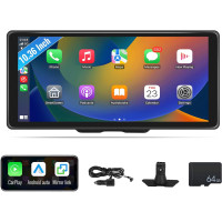 Автомобільна стереосистема автомагнітола 2 DIN UNITOPSCI, дисплей 10 дюймів, Apple CarPlay, Android керуванням Bluetooth (my-3016)