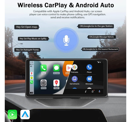 Автомобильная стереосистема UNITOPSCI Apple CarPlay Android управлением Bluetooth (my-3016)