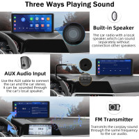 Автомобильная стереосистема автомагнитола 2 DIN UNITOPSCI, экран 10 дюймов, Apple CarPlay, Android управлением Bluetooth (my-3016)