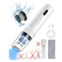 Ручной беспроводной - портативный пылесос Topipop для автомобиля, 21000 Па и высокой мощностью всасывания 80 Вт, перезаряжаемый мини-пылесос (2 насадки) (14038) 