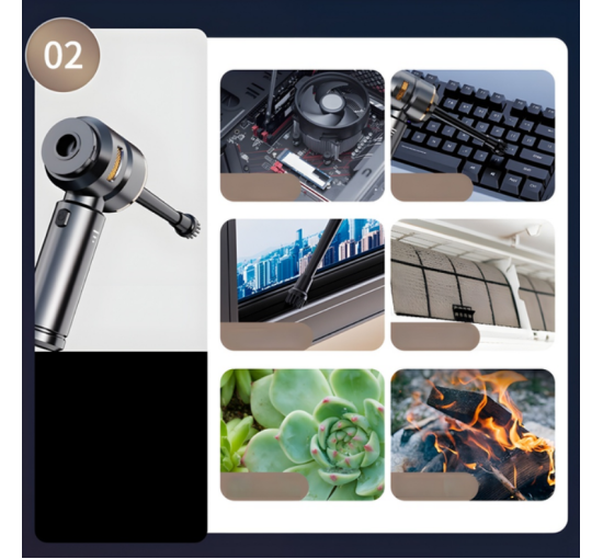 Бездротовий пилосос BauTech багатофункціональний 12 в 1 Чорний (my-18140)