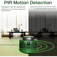 Ультразвуковой репеллент от мышей OADPAKE с PIR и вспышкой света (my-11163)