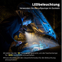 Електричний портативний повітряний насос Oasser LS4012 150 фунтів на кв. дюйм зі світлодіодним підсвічуванням для автомобіля мотоцикла велосипеда м'яча (my-18008)