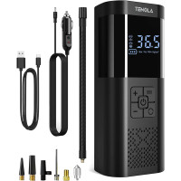 Портативный воздушный компрессор для накачивания шин TEMOLA, беспроводной воздушный компрессор с манометром, 12 В (my-15209)