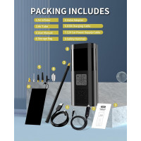 Портативний повітряний компресор для накачування шин TEMOLA, бездротовий повітряний компресор з манометром, 12 В (my-15209)