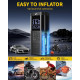 Повітряний портативний компресор для накачування шин SERVOMASTER SM02 з манометром що працює від акумулятора 12 В (my-17207)