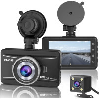 Відеореєстратор IBAYE Dashcamsр A00067 1080P, IPS-дисплей паркувальний монітор, передня та задня камера (my-9056)