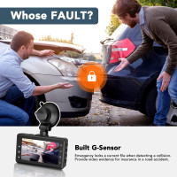 Видеорегистратор IBAYE Dashcamsр A00067 1080P, IPS-дисплей парковочный монитор, передняя и задняя камера (my-9056)