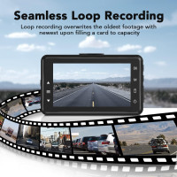 Видеорегистратор IBAYE Dashcamsр A00067 1080P, IPS-дисплей парковочный монитор, передняя и задняя камера (my-9056)