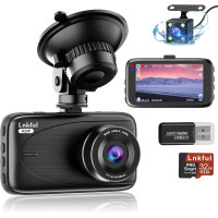 Відеореєстратор Lnkful Dashcams A25P 1080P, IPS-екран, паркувальний монітор, передня та задня камера з картою пам'яті 32 ГБ (my-9054) Відеореєстратор Lnkful Dashcams A25P 1080P, IPS-екран, паркувальний монітор, передня та задня камера з картою пам'яті 32 ГБ (my-9054)