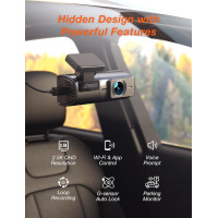 Видеорегистратор с приложением iZEEKER iD240 2.5K WiFi Dash Camera, мини-камера для автомобиля 1440P, ночное видение + карта MicroSD 32 ГБ (my-14069)