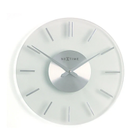 Настінний годинник NeXtime "Stripe" - з матового скла та нержавіючої сталі (my-0103)