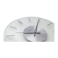 Настенные часы NeXtime "Stripe" -  из матового стекла и нержавеющей стали (my-0103)