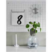 Настенные часы NeXtime "Stripe" -  из матового стекла и нержавеющей стали (my-0103)