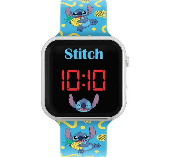Светодиодные часы Peers Hardy с принтом персонажей Disney Lilo and Stitch LAS4038, синие (my-4261)