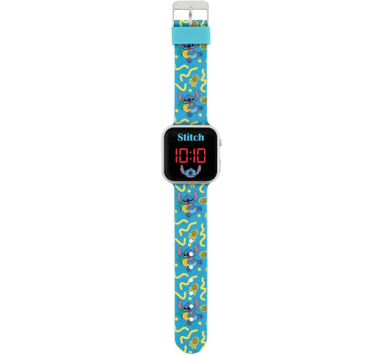 Світлодіодний годинник Peers Hardy з принтом персонажів Disney Lilo and Stitch LAS4038, синій (my-4261)