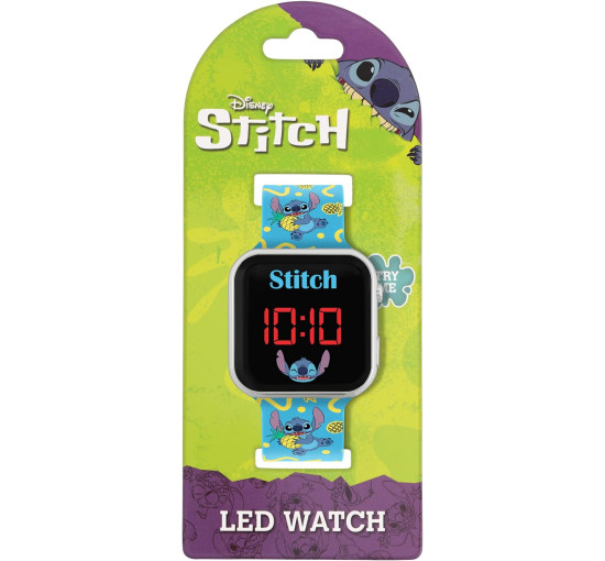 Світлодіодний годинник Peers Hardy з принтом персонажів Disney Lilo and Stitch LAS4038, синій (my-4261)