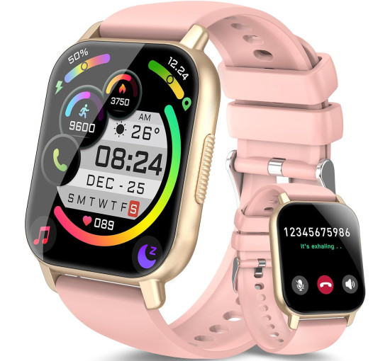 Смарт часы Aycy Y6 розовые, умные часы, 1,85 дюйма, более 100 спортивных режимов (my-002)