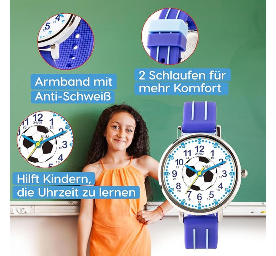 Навчальний аналоговий наручний годинник Kiddus KI10323 для дітей (my-18119)