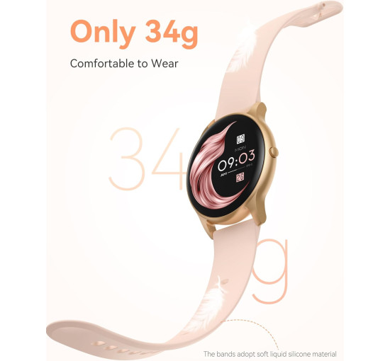 Розумний рожевий годинник AGPTEK LW11 для жінок (my-18120)