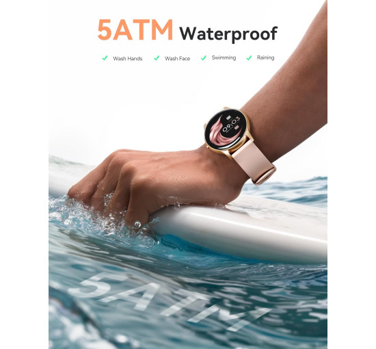 Розумний рожевий годинник AGPTEK LW11 для жінок (my-18120)