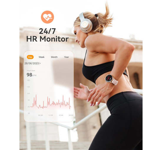 Розумний рожевий годинник AGPTEK LW11 для жінок (my-18120)