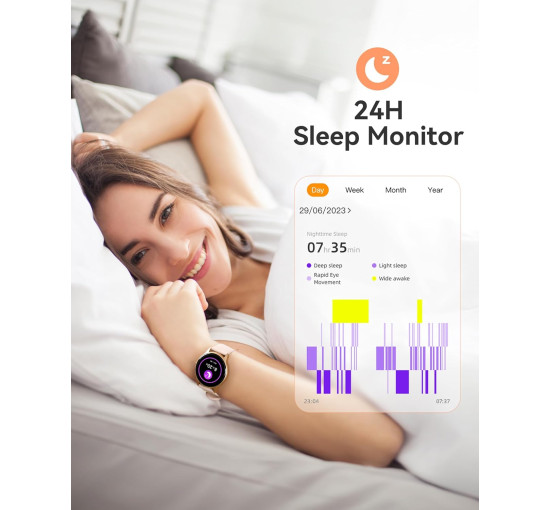 Розумний рожевий годинник AGPTEK LW11 для жінок (my-18120)