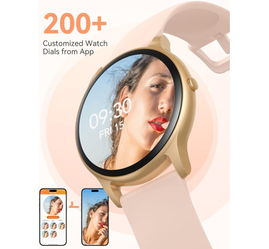 Розумний рожевий годинник AGPTEK LW11 для жінок (my-18120)