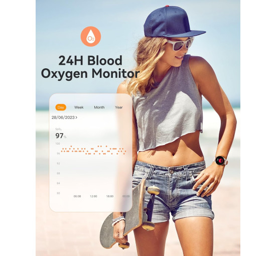 Розумний рожевий годинник AGPTEK LW11 для жінок (my-18120)