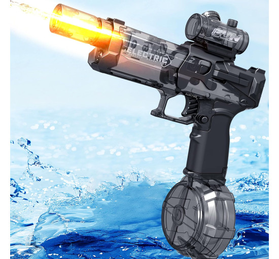 Електричний водяний пістолет бластер зі світлом чорний AUKTWE SQ-1 (my-18033)