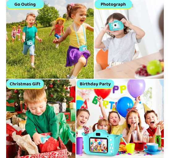 Дитяча цифрова камера ASTGMI C3Pro для малюків з SD-картою 32 ГБ та силіконовим чохлом (my-3046)