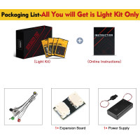 Комплект освітлення BrickBling, сумісний з Lego Minecraft The Skeleton Dungeon 21189, світлодіодне освітлення Minecraft Dungeon - тільки освітлення, (my-14051)